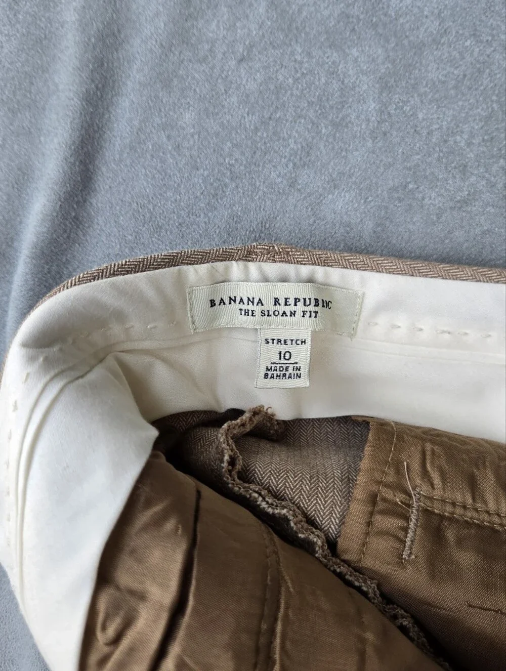 Bannana Republic Sloan Fit Tan Women's Tailored Pants Sz. 10 Stretch - Picture 6 of 6